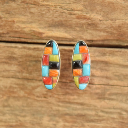 Cobblestone Inlay Earrings
